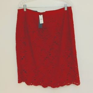 Pretty Talbot cranberry lace skirt
